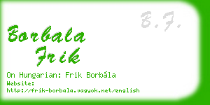 borbala frik business card